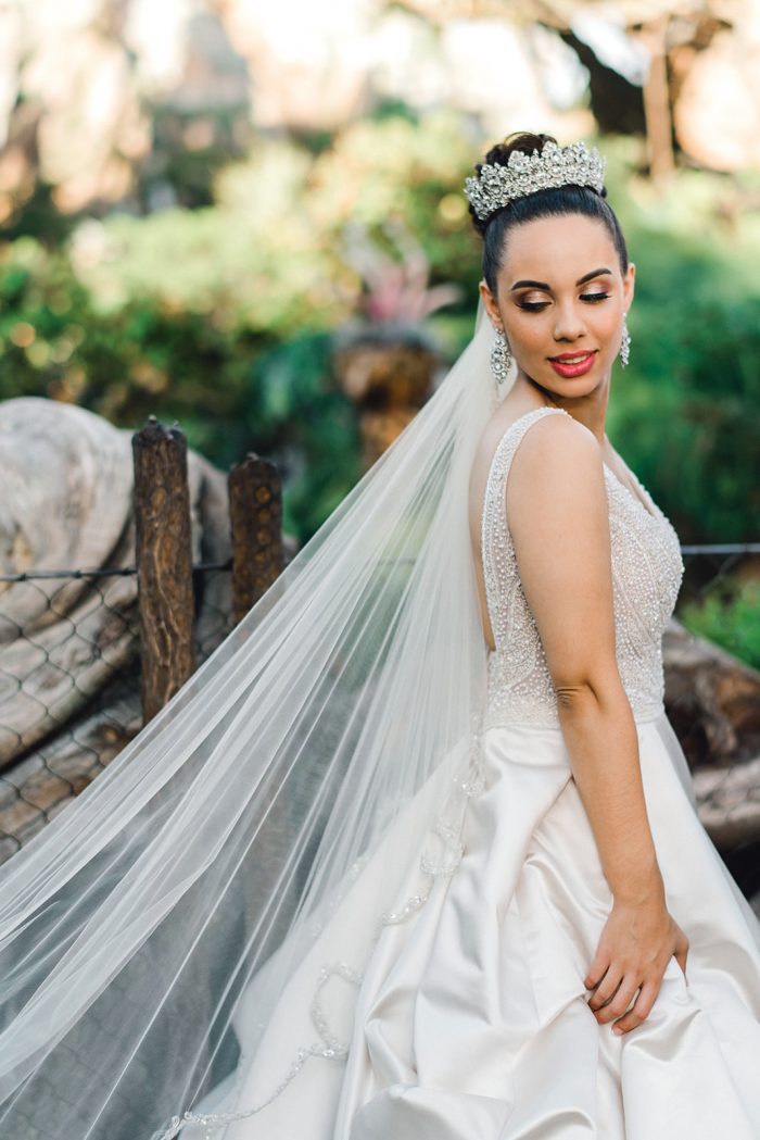 Real Bride at Fairytale Wedding Wearing Princess Wedding Dress Mylene by Maggie Sottero