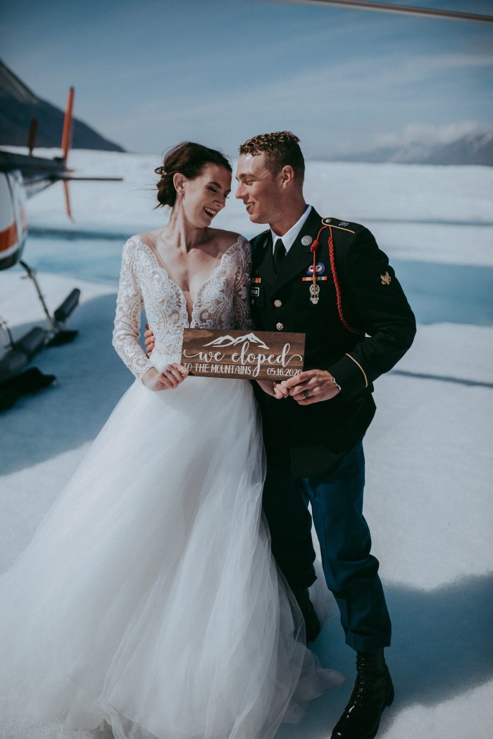 Bride In Lace Wedding Dress Called Mallory Dawn By Maggie Sottero