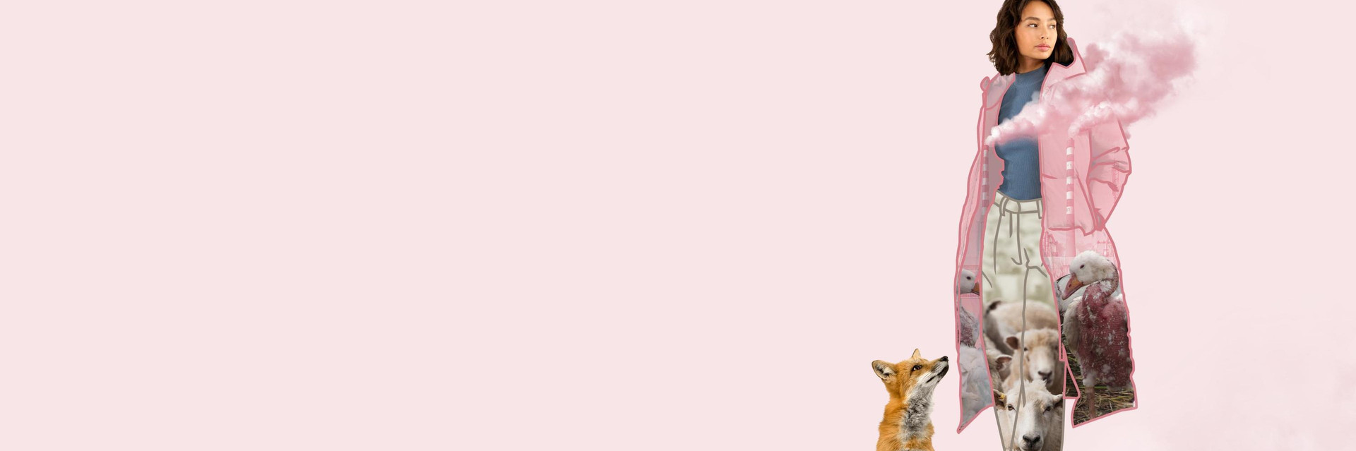 Woman with a fox - symbolic image for the Wear it Kind Directory