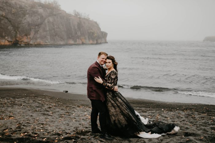 Bride In Black Wedding Dress Called Zander By Sottero And Midgley