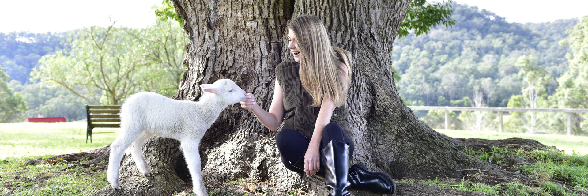 Woman wearing animal-cruelty-free fashion