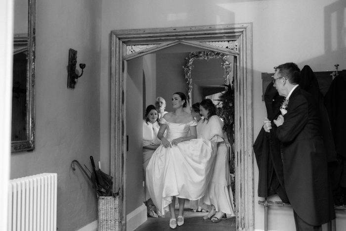 Bride getting married at home as her wedding venue