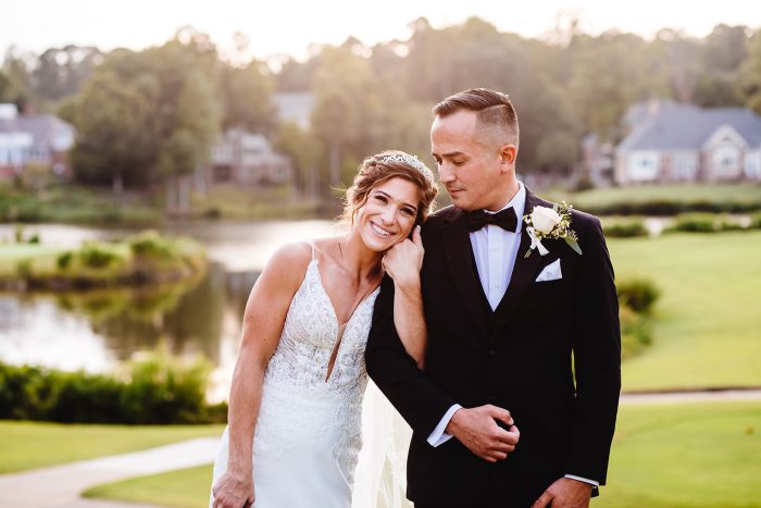 Bride In Crepe Wedding Dress Called Bracken By Sottero And Midgley