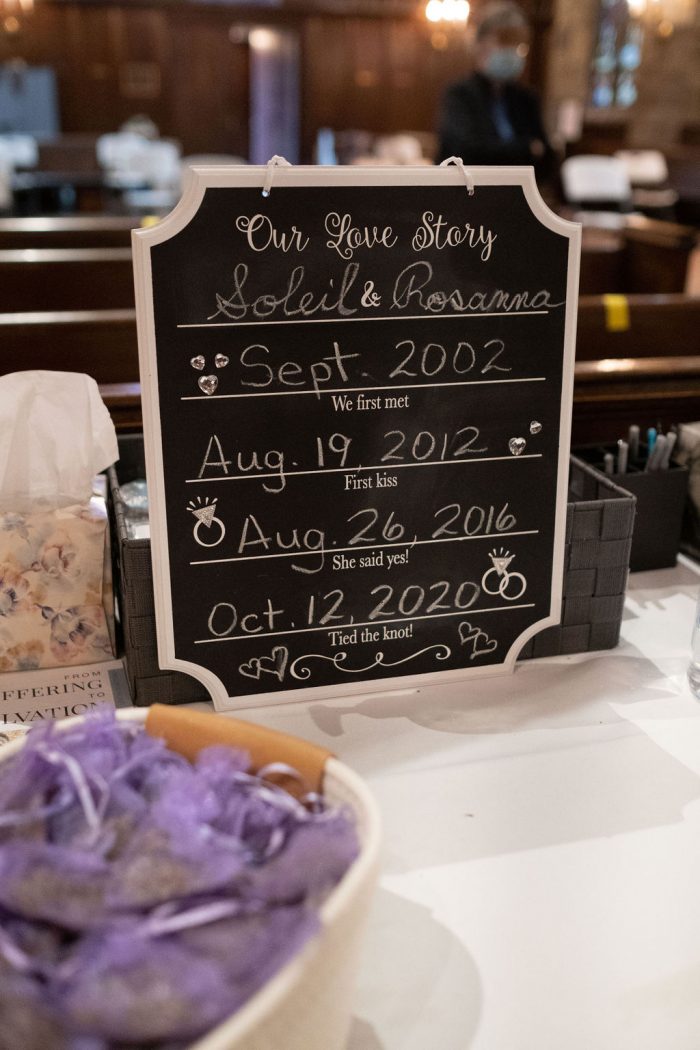 Love Story Sign for Pride Wedding Idea at LGBTQ Wedding