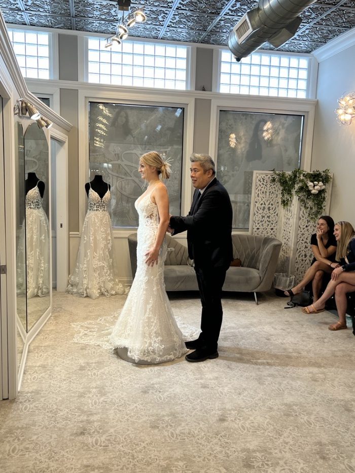 Bride with designer Edric Woo participating in impactful Cheer for Charity cause