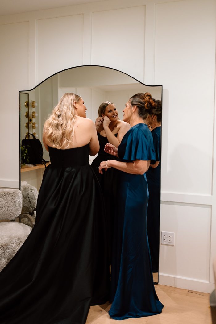 Bride wearing Aspen by Sottero and Midgley with the mother of the bride