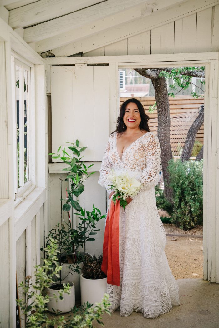 Bride In Boho Wedding Dress Called Finley By Sottero And Midgley
