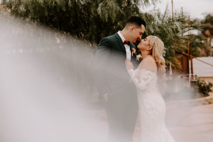 Bride wearing Fiona gown by Maggie Sottero