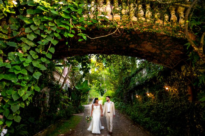 Bride wearing Fiona wedding dress by Maggie Sottero