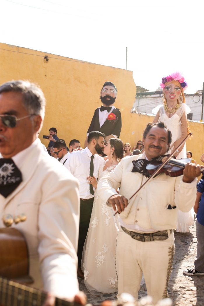 Mariachi Band with Mojigangas in Wedding Party