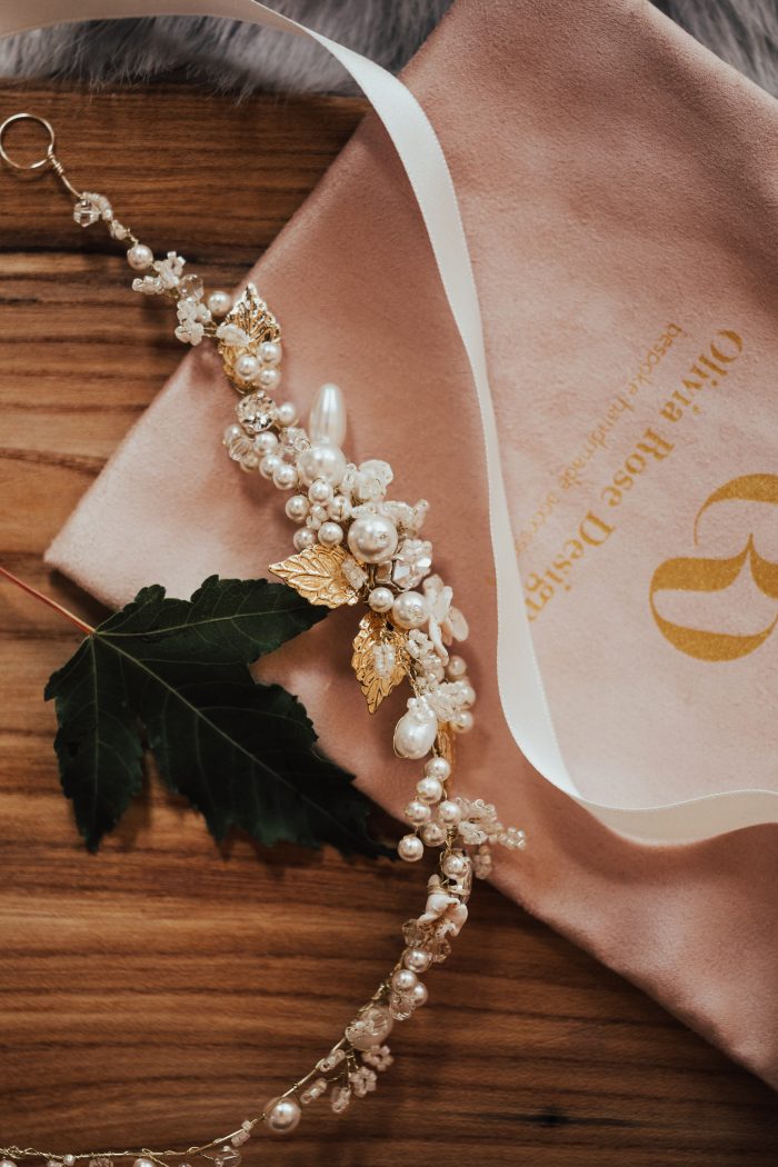Jeweled Headband for a Rustic Woodland Destination Wedding
