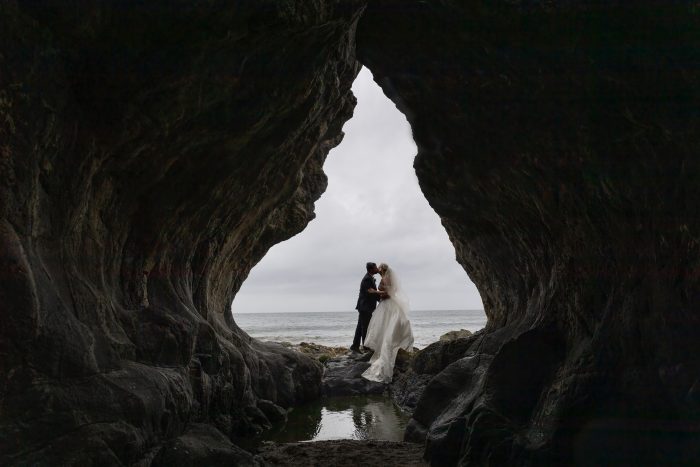Bride wearing Kimora wedding dress by Sottero and Midgley
