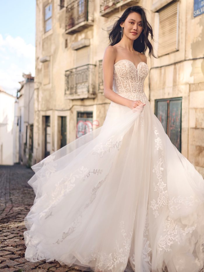 Bride In Beautiful Wedding Dress Called Danielle Lane By Maggie Sottero