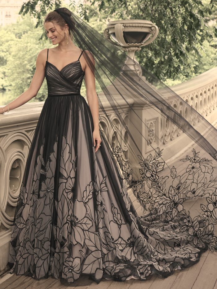 Bride In Black Wedding Dress Called Watson By Maggie Sottero