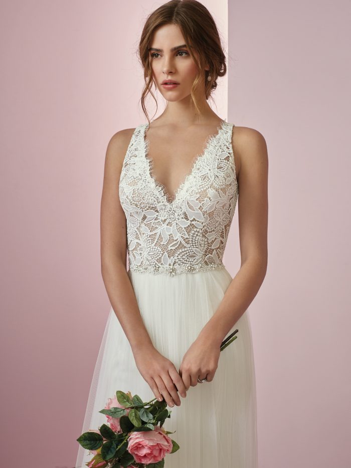 Connie Lace Sheath Wedding Dress by Rebecca Ingram