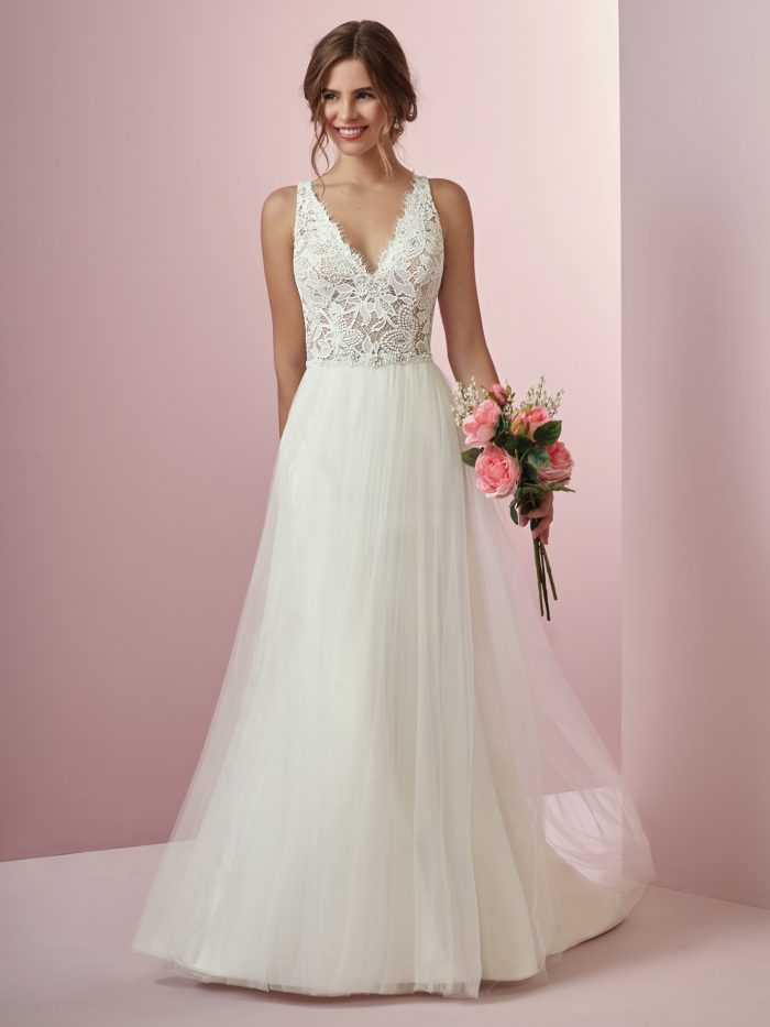 Connie Lace Sheath Wedding Dress by Rebecca Ingram