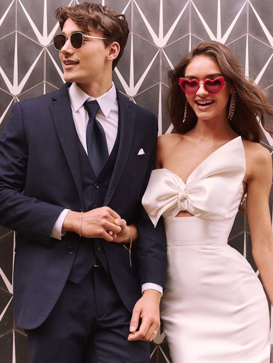 Bride wearing Pezy by Rebecca Ingram