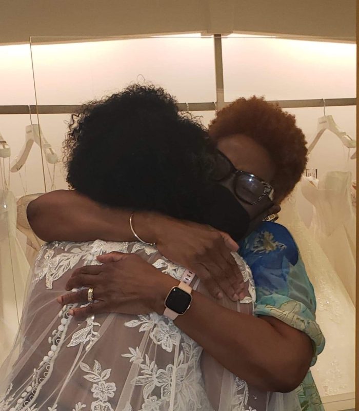 Bride Saying Yes To Dress In Kleinfelds Wearing Lace Wedding Dress Called Kern By Maggie Sottero