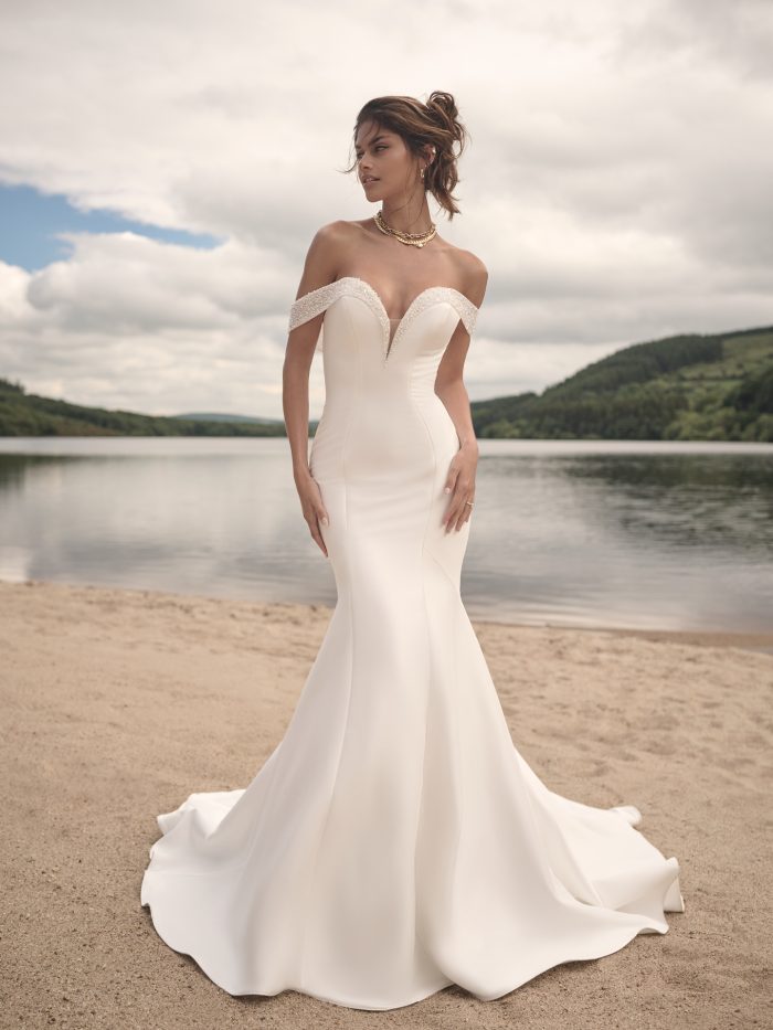 Bride In Mermaid Wedding Dress Called Fabienne By Sottero And Midgley