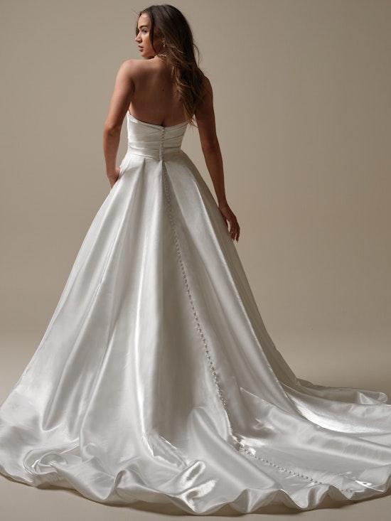 Bride wearing A-line wedding dress Mirabella by Sottero and Midgley