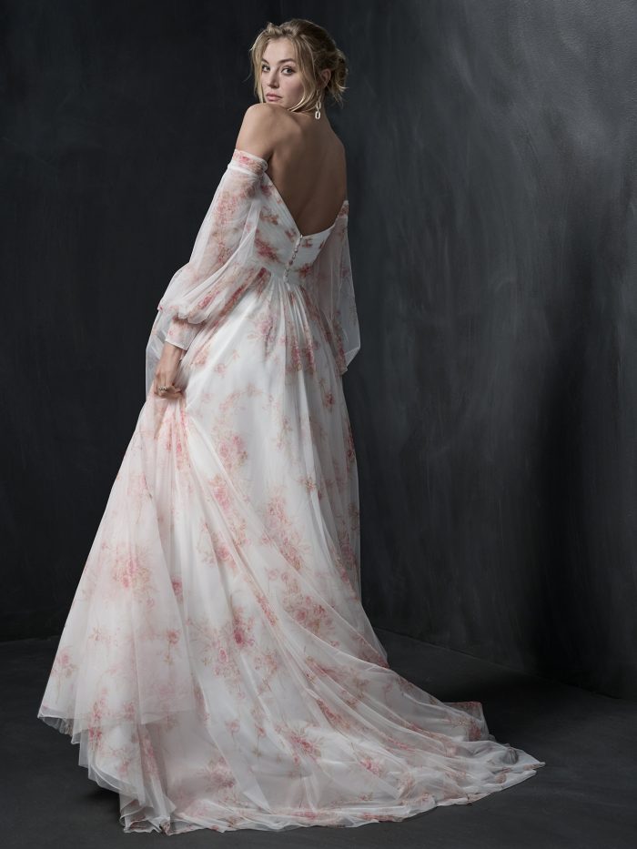 Bride In Zodiac Sign Gown With Chiffon And A Line Wedding Dress Called Nerida By Sottero And Midgley