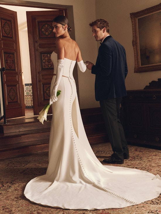 Bride wearing Sakura by Sottero and Midgley vintage wedding dress