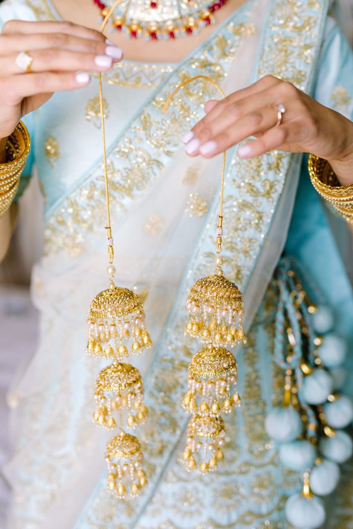 Indian Bride With Husband During Wedding With White Sari
