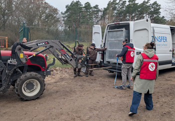 Transport vehicle at sanctuary