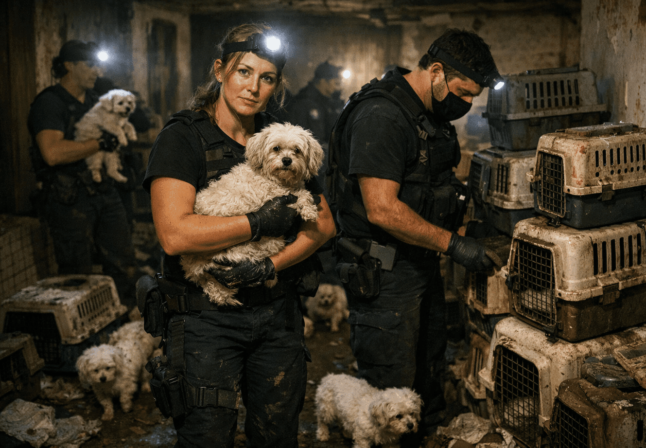 AI-generated image of a rescue AI-generated image of an animal rescue