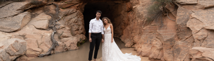 Bride In Elopement Wedding Dress Called Winter By Maggie Sottero