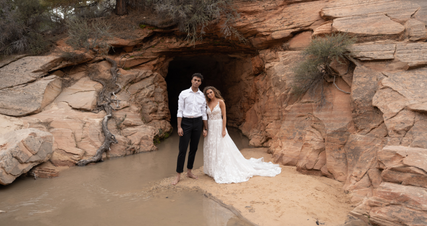 Bride In Elopement Wedding Dress Called Winter By Maggie Sottero