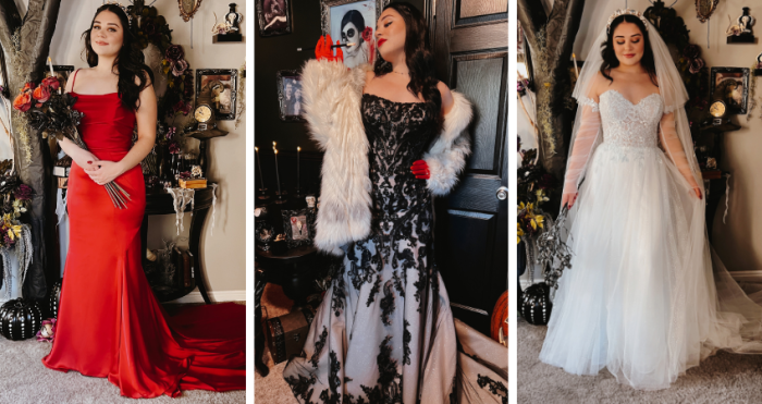 Halloween bride in iconic Halloween looks